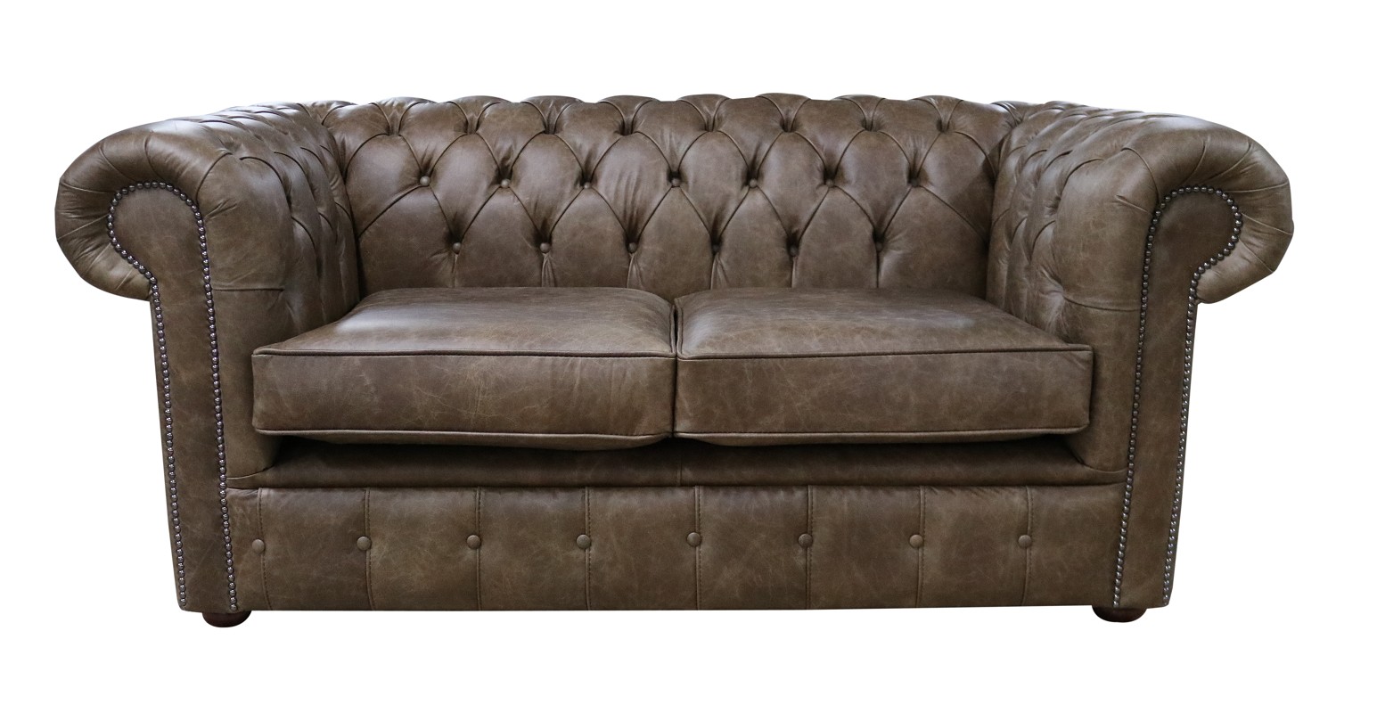 Product photograph of Chesterfield 2 Seater Cracked Wax Tobacco Brown Leather Sofa In Classic Style from Chesterfield Sofas