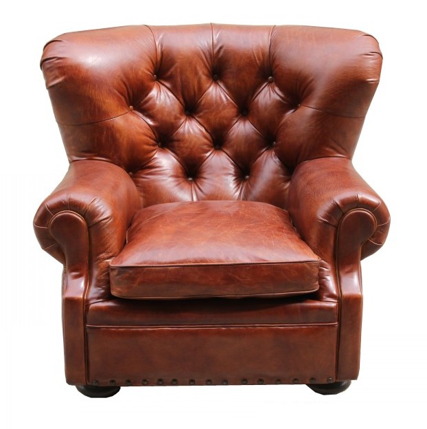 Product photograph of Dorchester Handmade Chesterfield Armchair Buttoned Vintage Brown Real Leather from Chesterfield Sofas