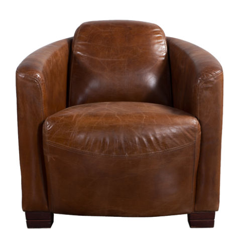 Product photograph of Marlborough Custom Made Tub Chair Vintage Distressed Brown Real Leather from Chesterfield Sofas.