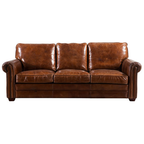 Product photograph of Sloane Custom Made Sofa Settee Suite Vintage Retro Distressed Real Leather from Chesterfield Sofas.