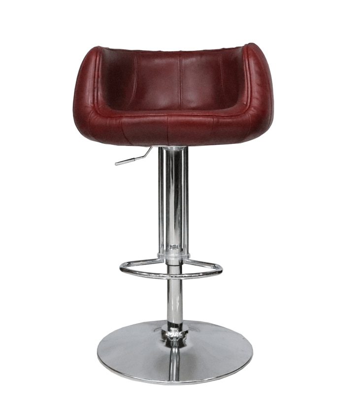 Product photograph of Vintage Barstool Rouge Red Distressed Real Leather from Chesterfield Sofas
